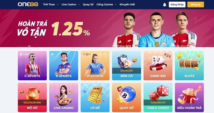 ONE88 là một trong những nhà cái lớn tại châu Á